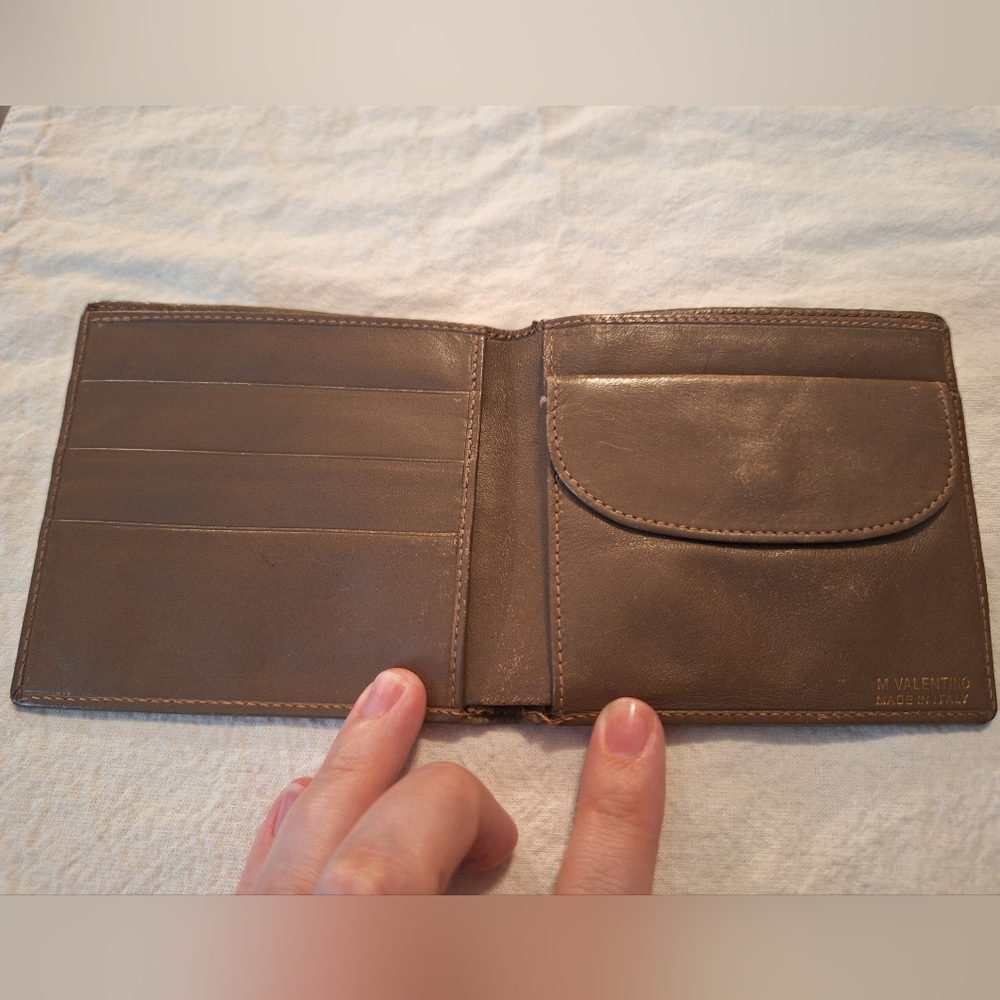 Brown Valentino Monogram Bifold Wallet - Picture 3 of 9